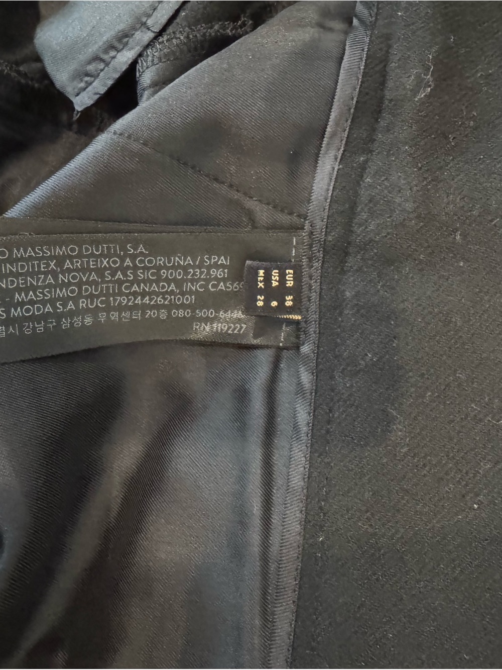MASSIMO DUTTI Black Wide-Leg Trousers - Picture 4 of 5